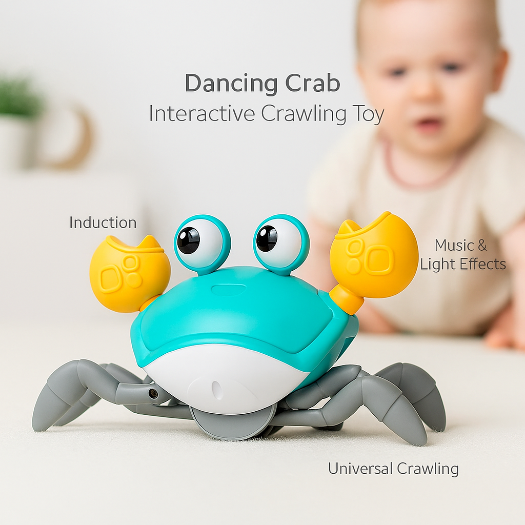 Dancing Crab Interactive Crawling Toy – Battery-Powered Escape Toy for Kids Aged 3–6