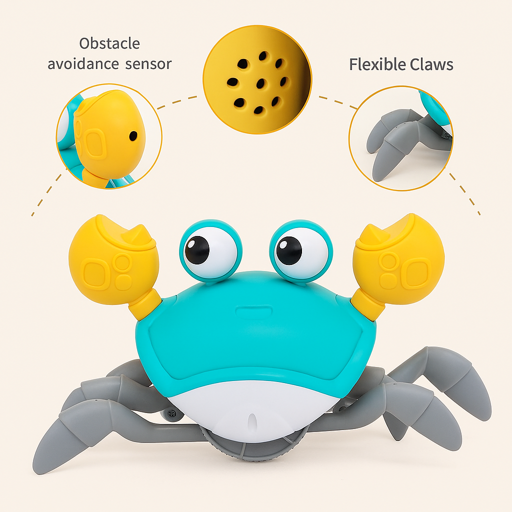 Dancing Crab Interactive Crawling Toy – Battery-Powered Escape Toy for Kids Aged 3–6