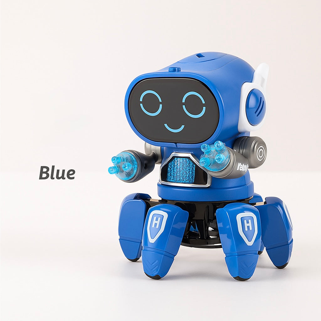 Kids Dance Octopus Robot – 6-Claw LED Music Toy for Boys and Girls (Ages 3–6)