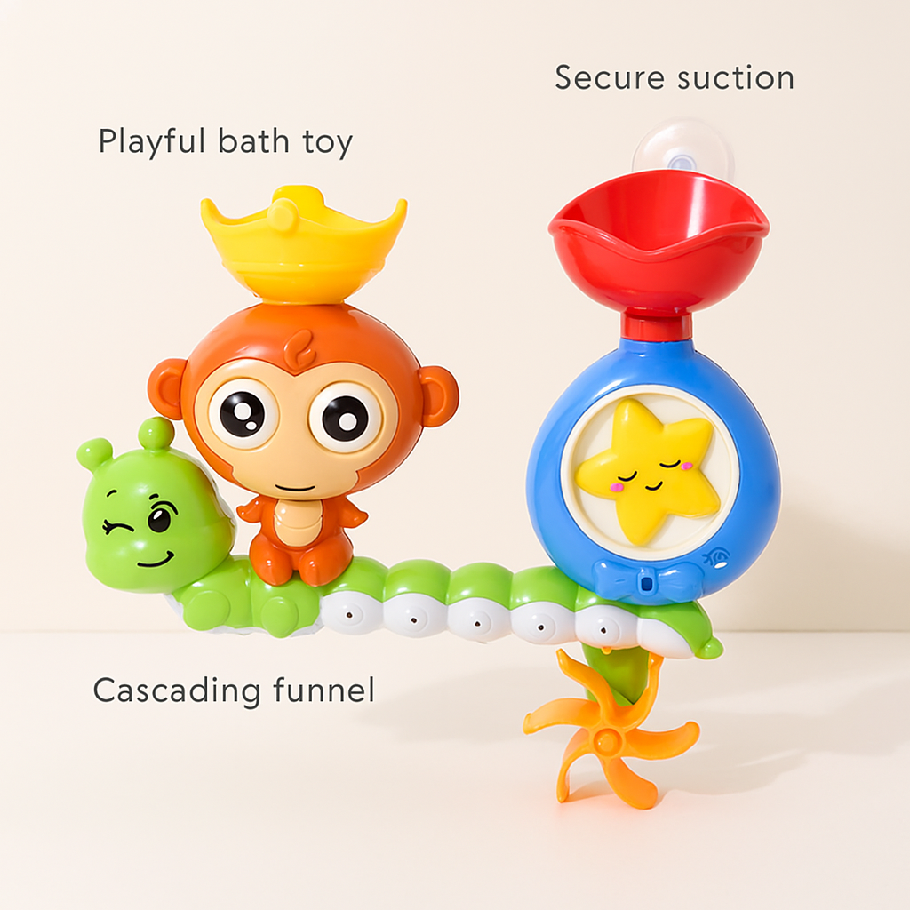 Monkey Shower Bath Toy – Cartoon Animal Water Sprinkler for Kids’ Bathtime Fun