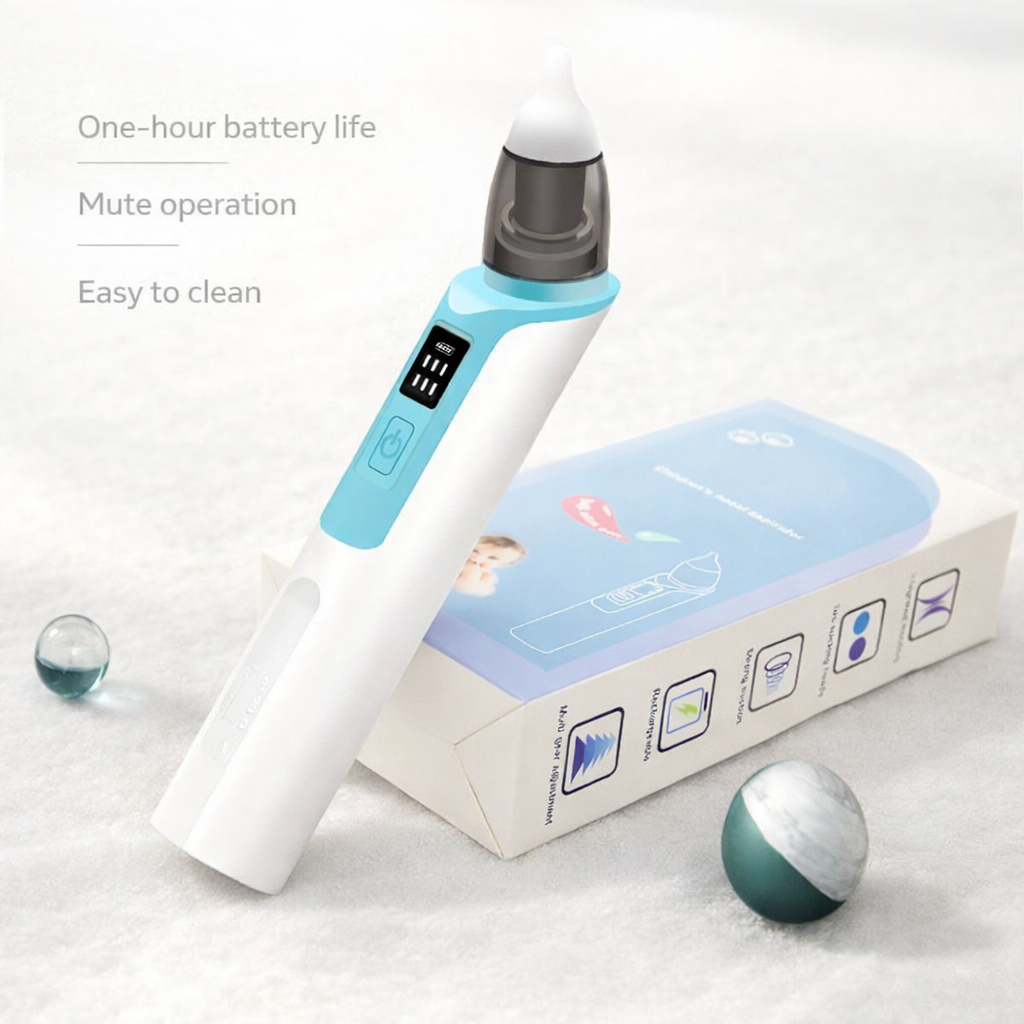 Electric Baby Nasal Aspirator – Rechargeable Mucus Cleaner for Newborn Congestion Relief