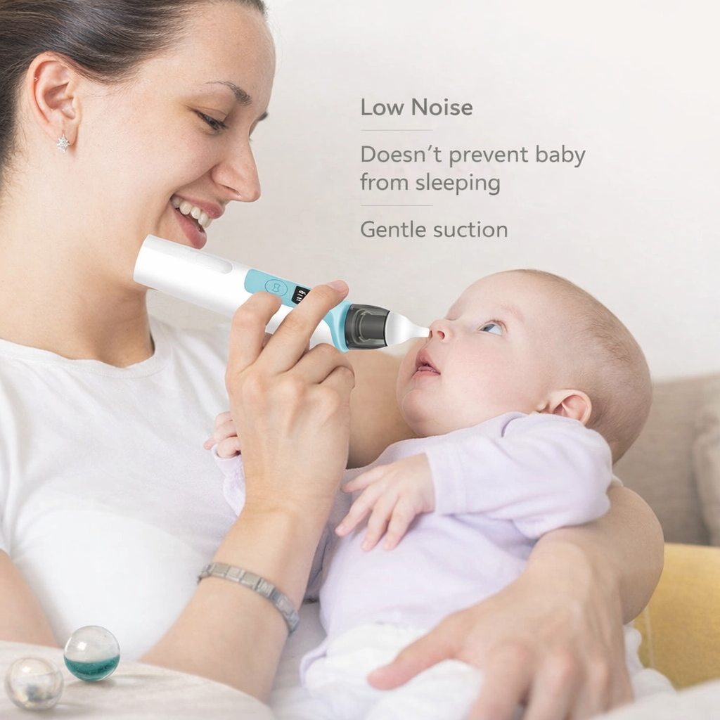 Electric Baby Nasal Aspirator – Rechargeable Mucus Cleaner for Newborn Congestion Relief