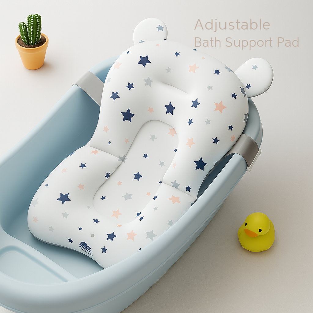 Adjustable Baby Bath Support Pad – Floating Safety Net Hammock for Newborns
