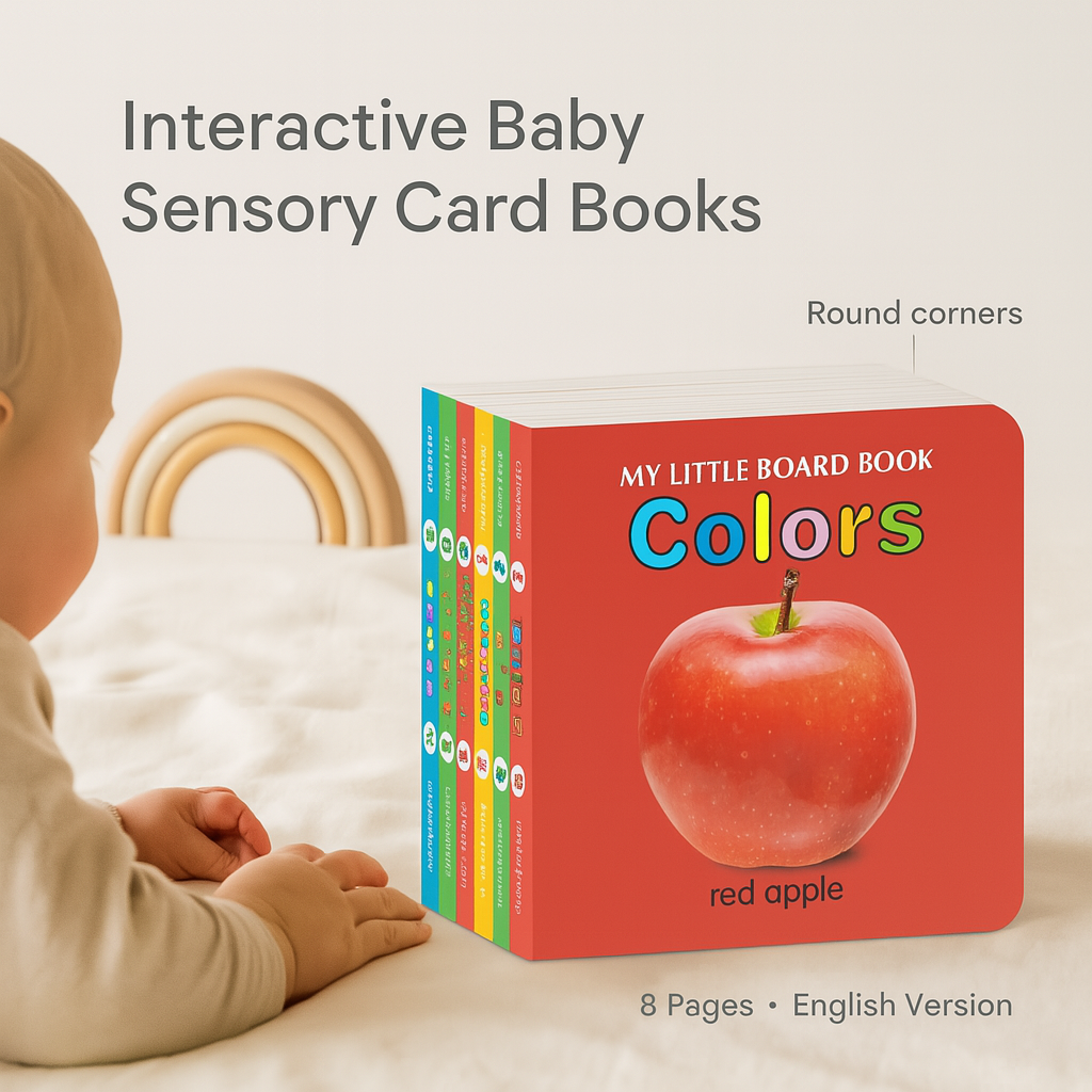 Interactive Baby Sensory Card Books – Early Learning Toy for Newborns & Toddlers