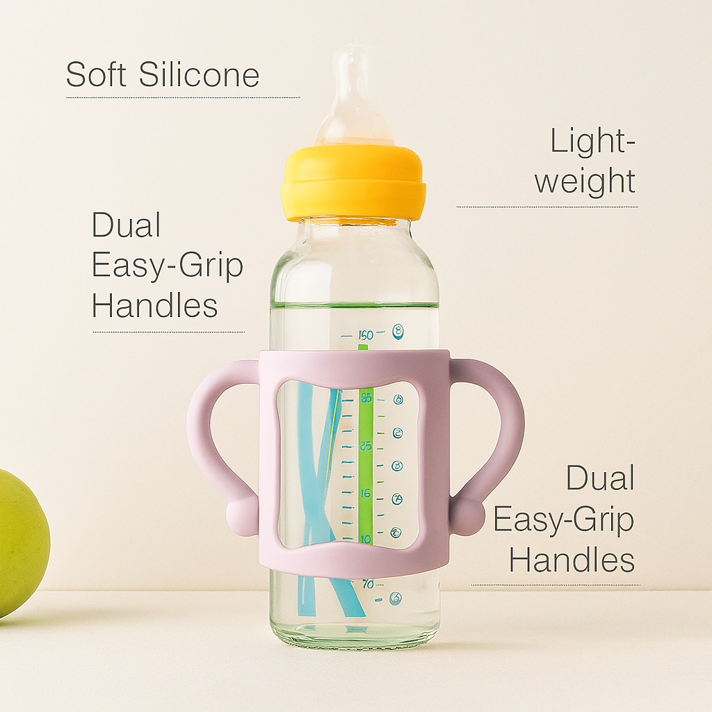 Soft Silicone Easy-Grip Bottle Handle for Narrow Baby Bottles – BPA-Free & Universal Fit