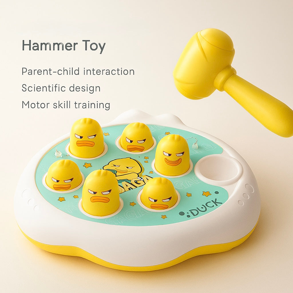 Montessori Animal Hammer Toy – Duck, Frog & Pig Puzzle Game for Toddlers 12–24 Months