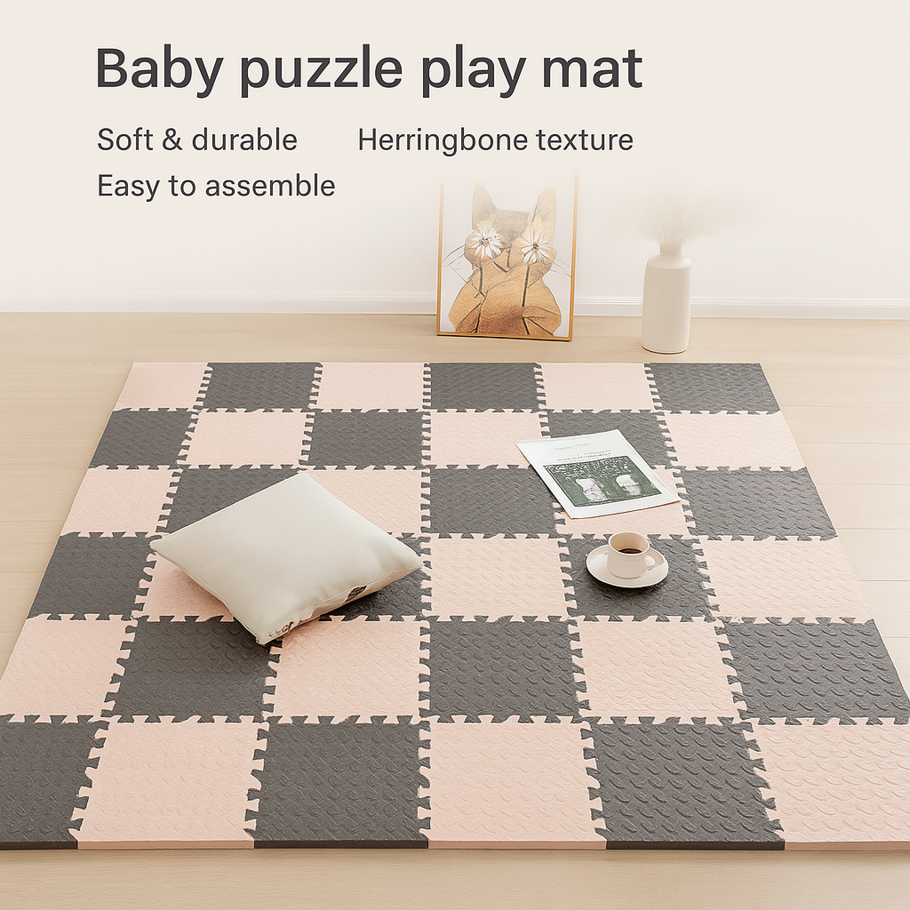 Baby Puzzle Play Mat – Soft EVA Foam Floor Tiles for Kids 30×30cm