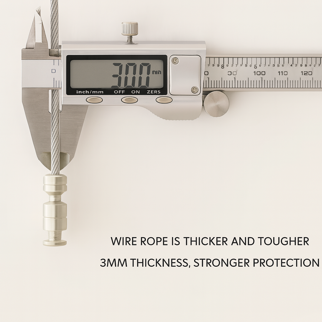 Child Safety Lock – Metal Cable Lock for Windows, Fridge & Cabinets
