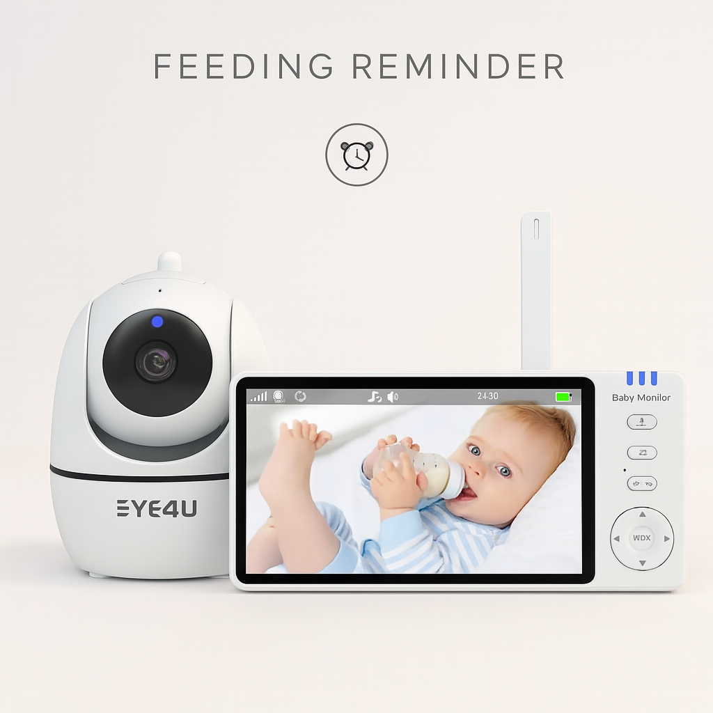 5-Inch Video Baby Monitor – HD PTZ Camera with Zoom, Night Vision & Temperature Sensor
