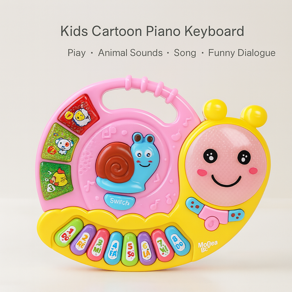 Kids Cartoon Piano Keyboard – Animal Sound & Light Educational Toy