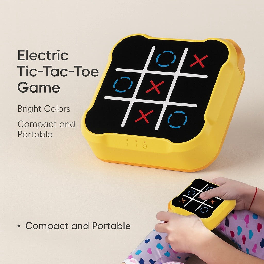 Electronic Tic-Tac-Toe Game – Portable Puzzle Board for Kids & Adults