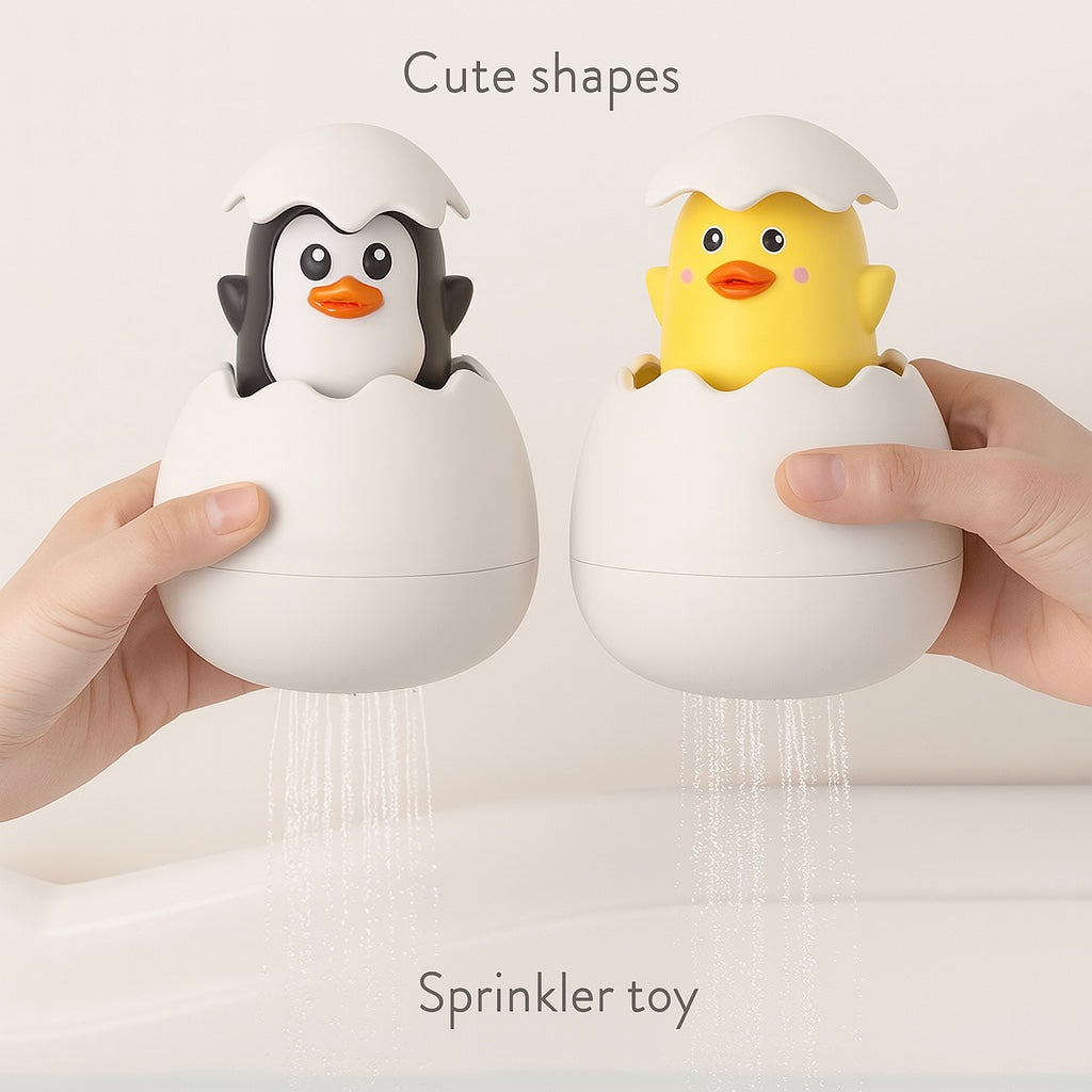 Baby Bath Sprinkler Toy – Cute Duck & Penguin Water Spray for Bath Time Fun