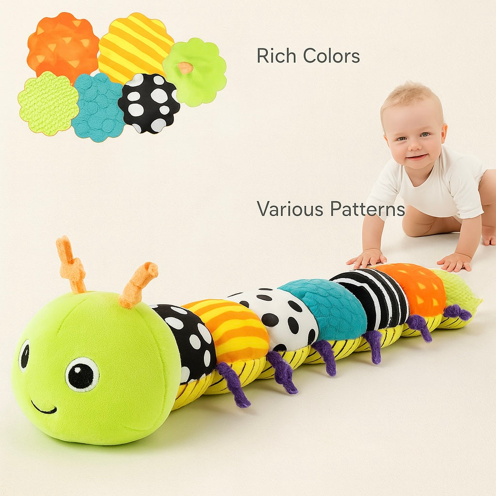 Baby Rattle Musical Caterpillar – Soft Sensory Plush Toy for Newborns and Toddlers