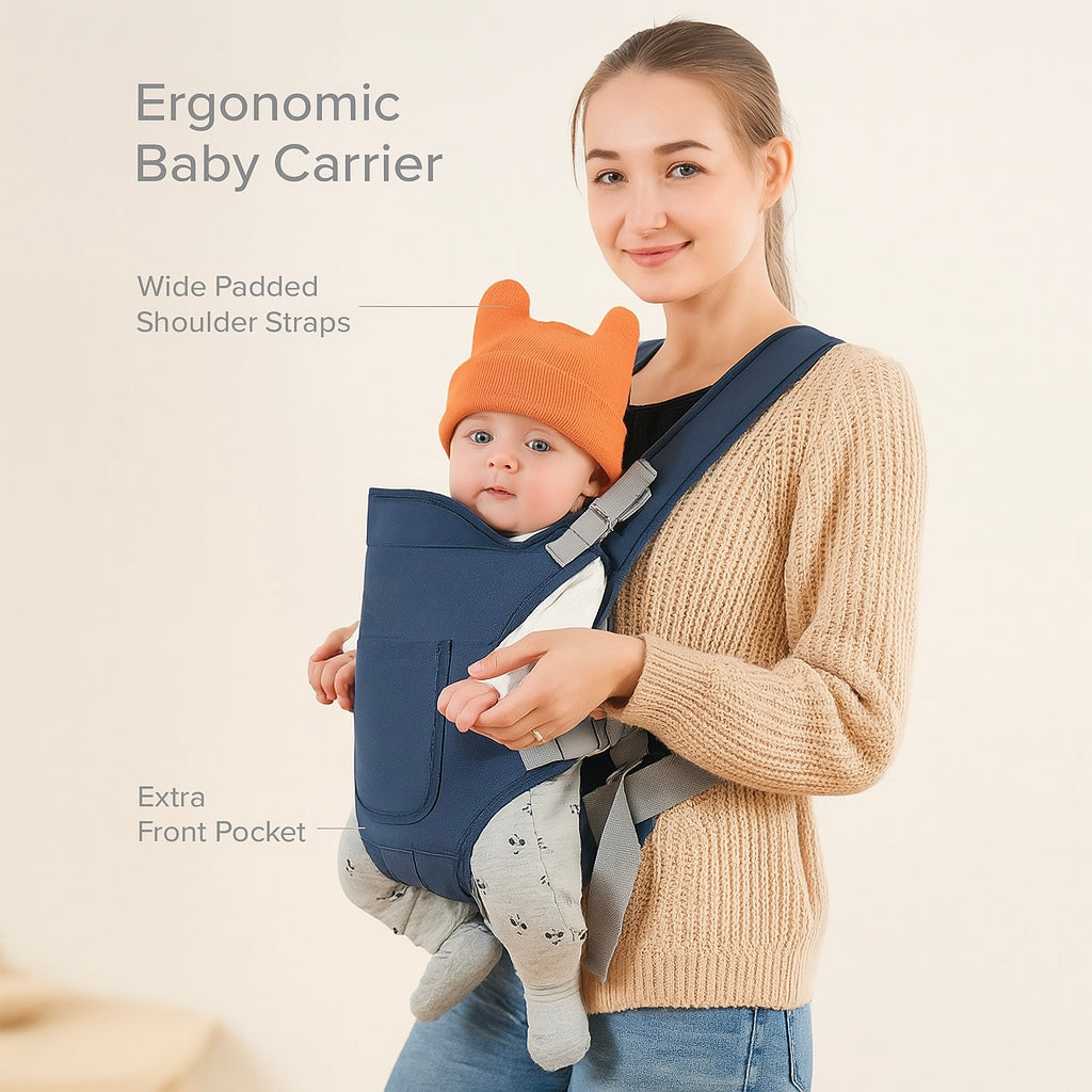 4-in-1 Ergonomic Baby Carrier – Breathable Sling with Hipseat and Waist Belt Support