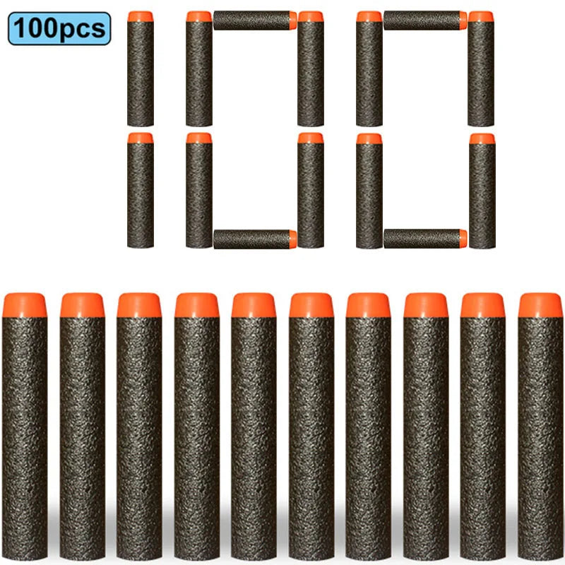 7.2cm Soft Foam Darts – 100PCS Refill Pack for NERF N-Strike Blasters