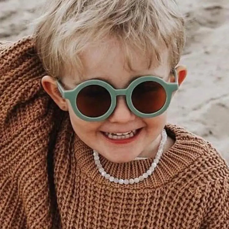 Children's Retro Round Sunglasses – UV Protection Summer Eyewear for Boys & Girls