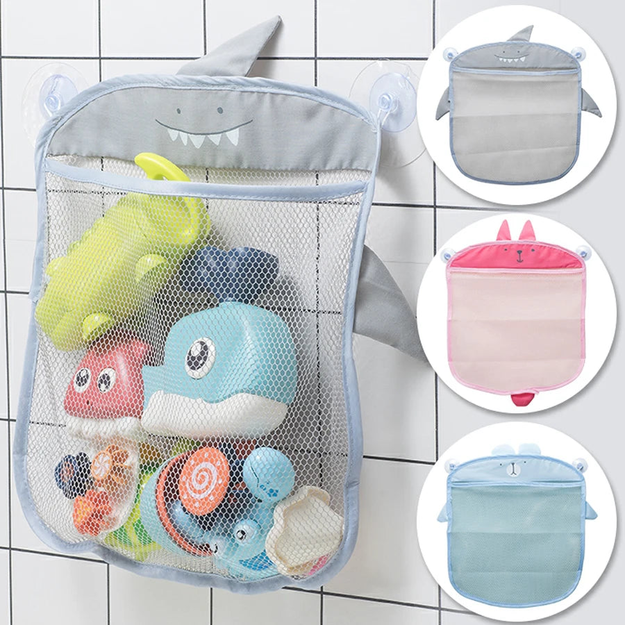 Baby Bath Toy Storage Net – Mesh Organiser with Cartoon Animal Design for Bathrooms