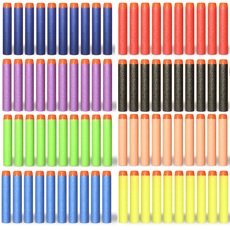 7.2cm Soft Foam Darts – 100PCS Refill Pack for NERF N-Strike Blasters