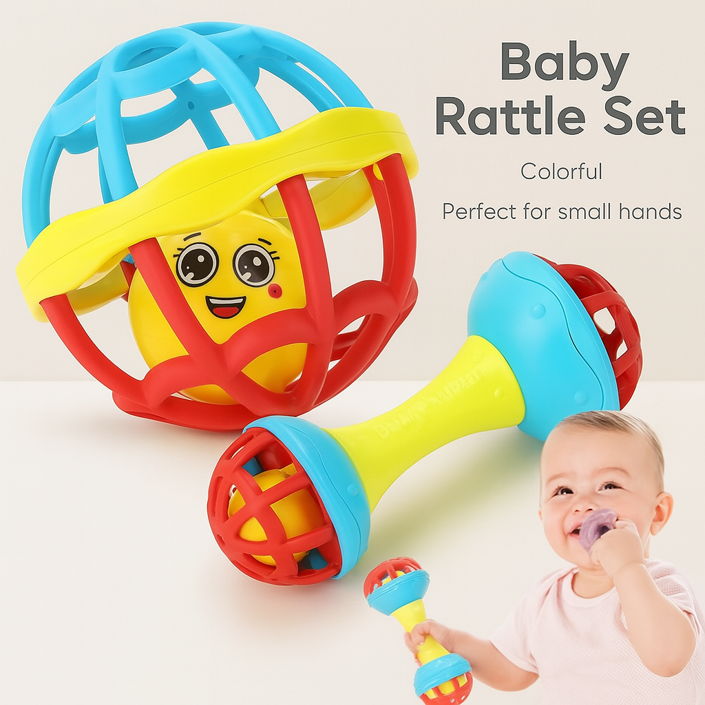 Baby Rattle Set – Sensory Educational Shaker Toys for Newborns & Infants