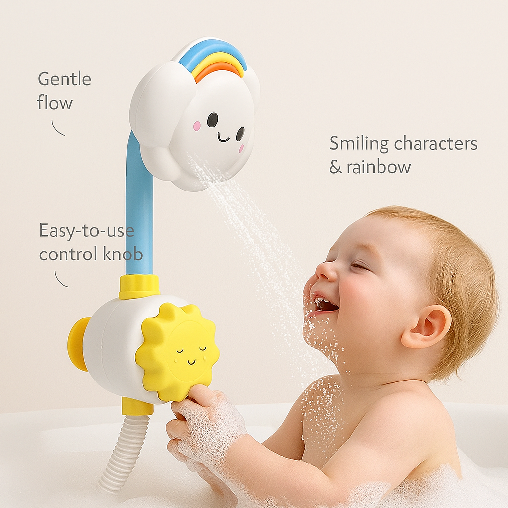 Baby Bath Toy – Cloud Shower Sprinkler with Water Spray for Toddlers