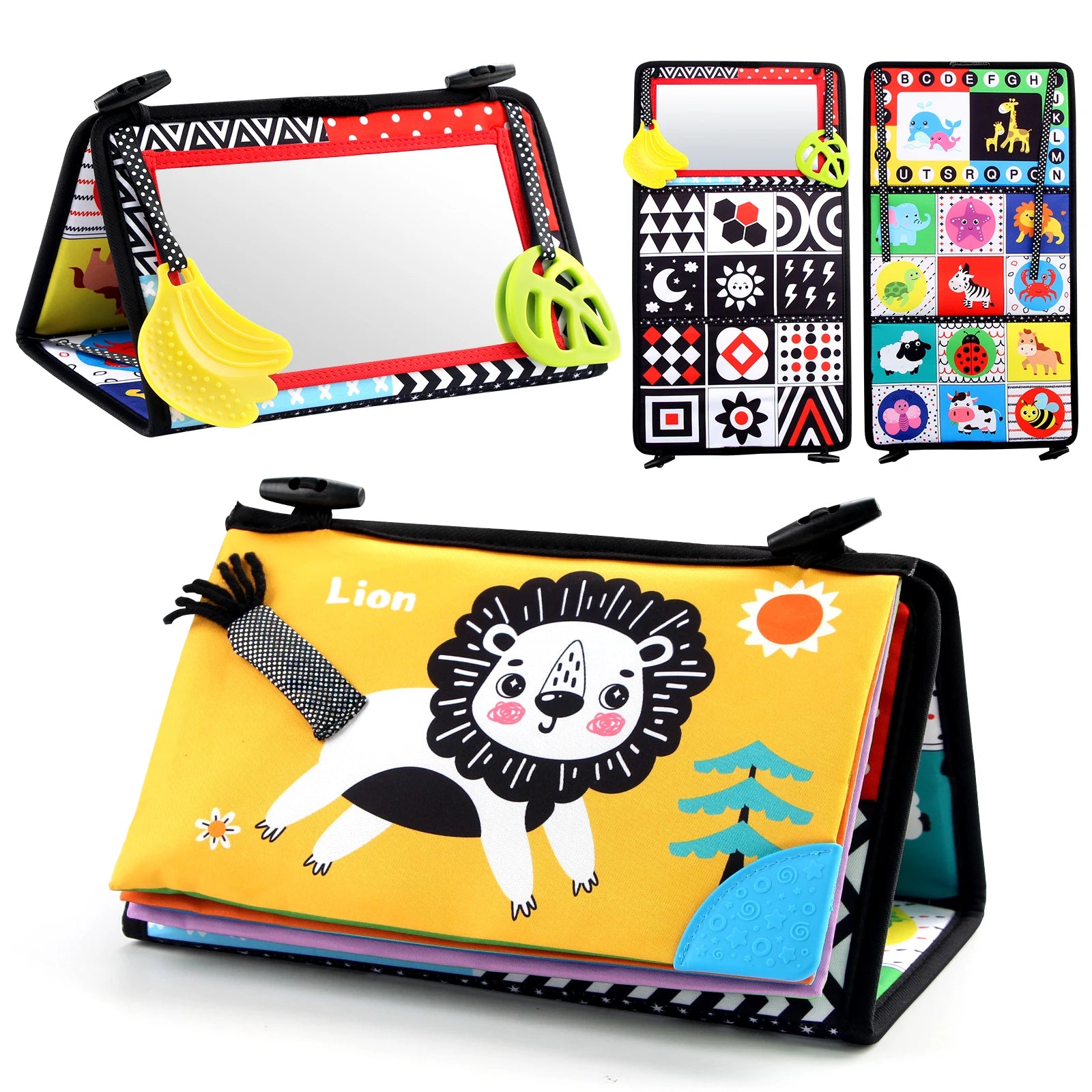 Colorful Baby Floor Mirror Montessori Sensory Toy for Crawling Development 6-24 Months