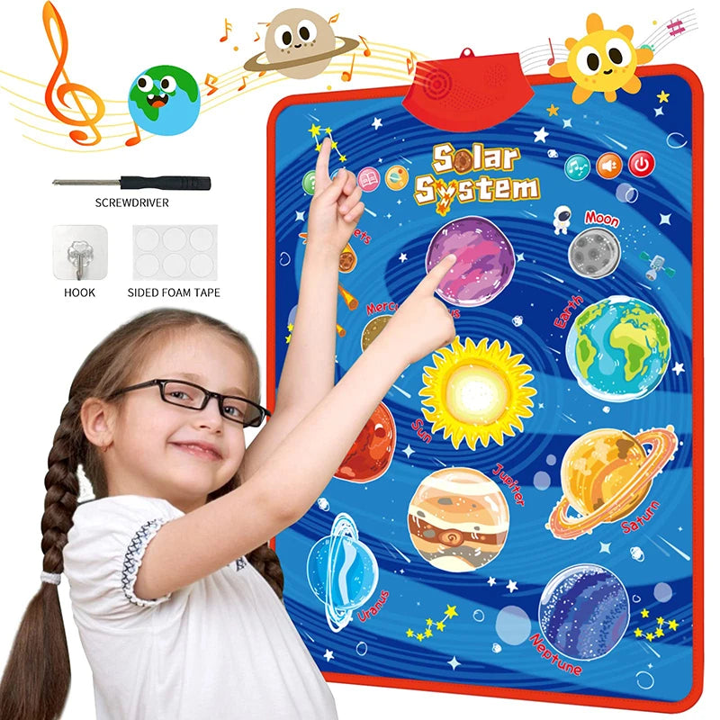 Electronic English Alphabet Wall Chart – Talking ABC & 123s Music Poster for Toddlers