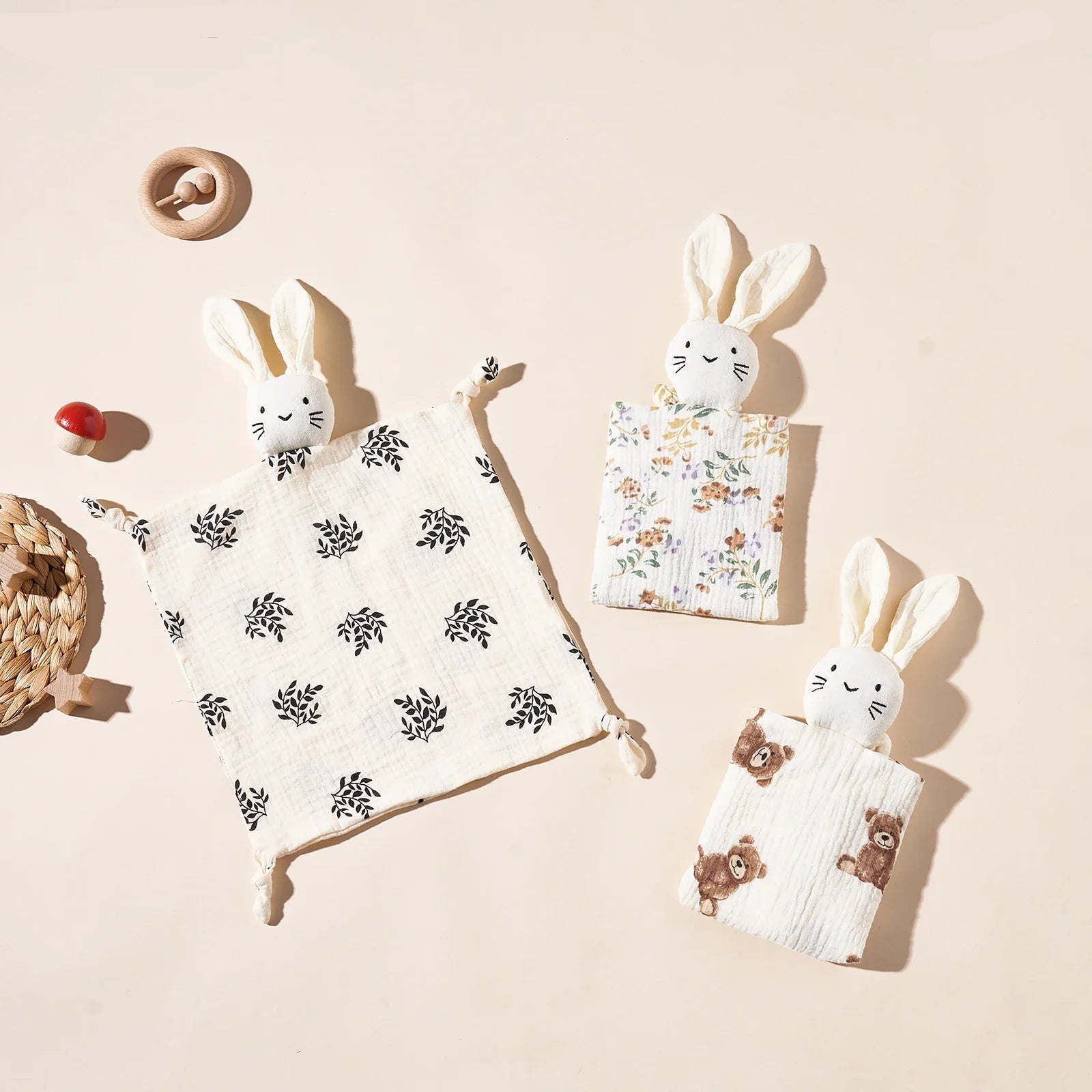 Muslin Baby Comfort Towel – Soft Cotton Sleep Toy & Soothing Blanket for Newborns