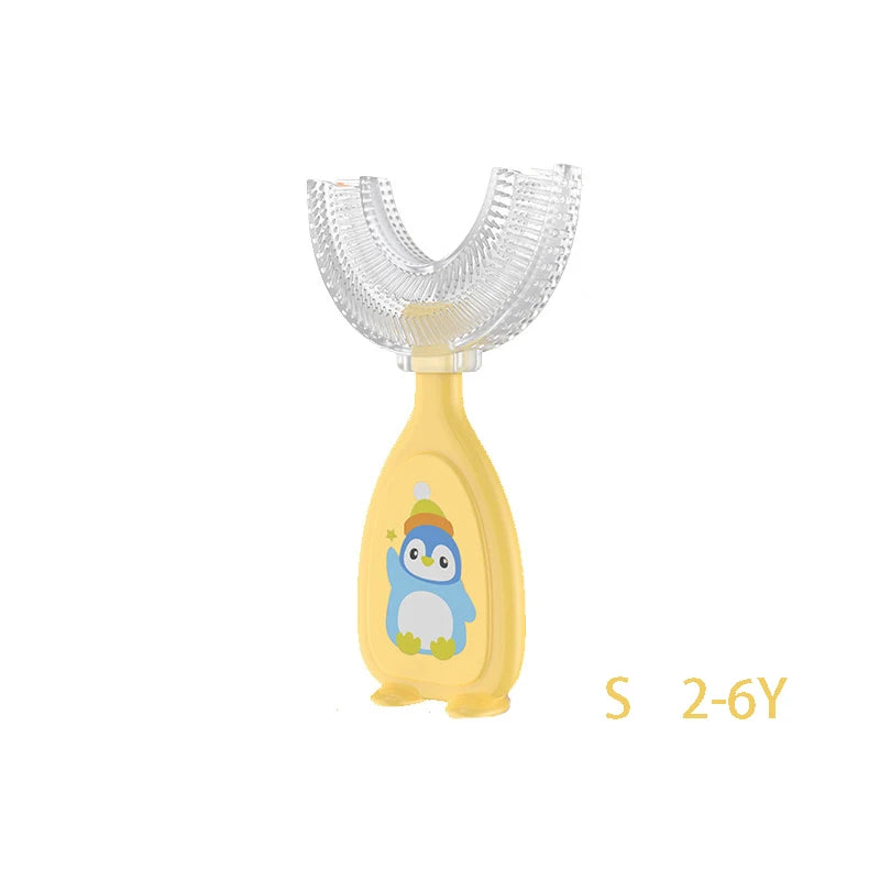 360° U-Shaped Baby Toothbrush – Soft Silicone Oral Care for Infants & Toddlers