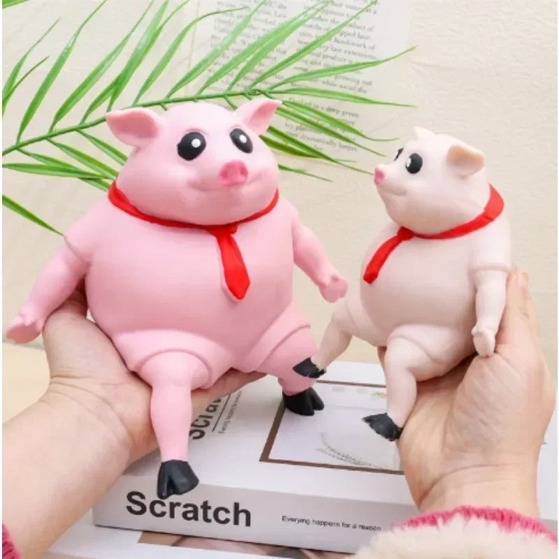 Cute Pink Pig Squeeze Toy – Stress Relief Animal Doll for Kids