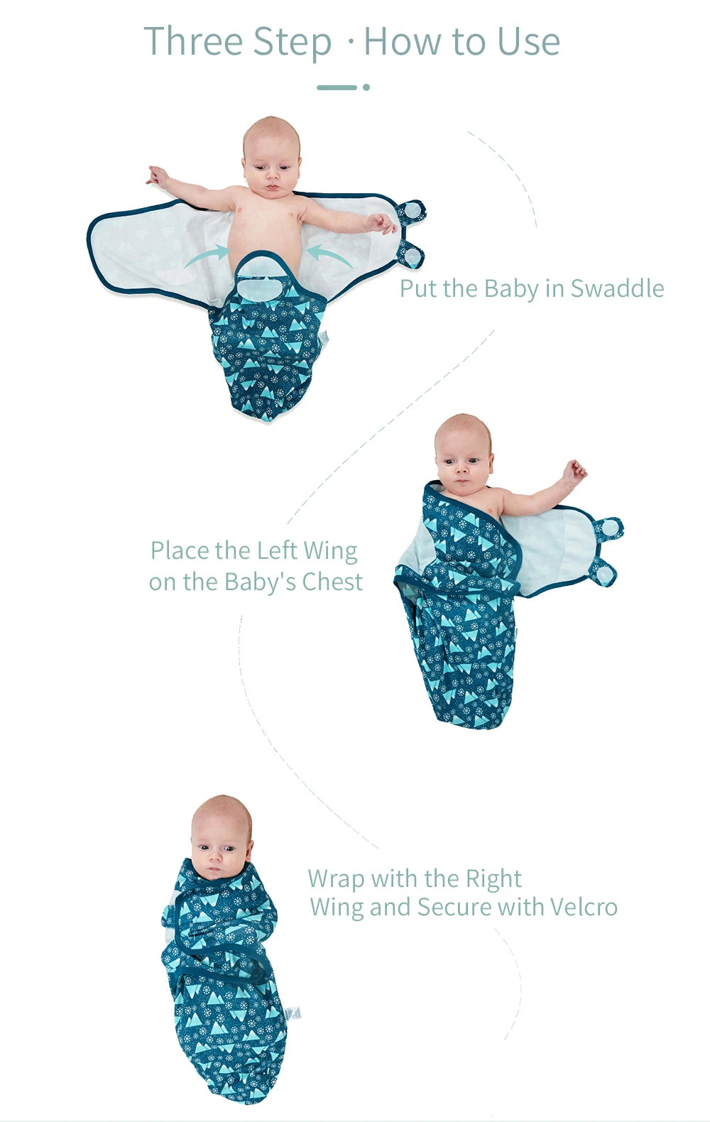 Baby Swaddle Wrap – Soft Cotton Cocoon Blanket for Newborns (0–12M)
