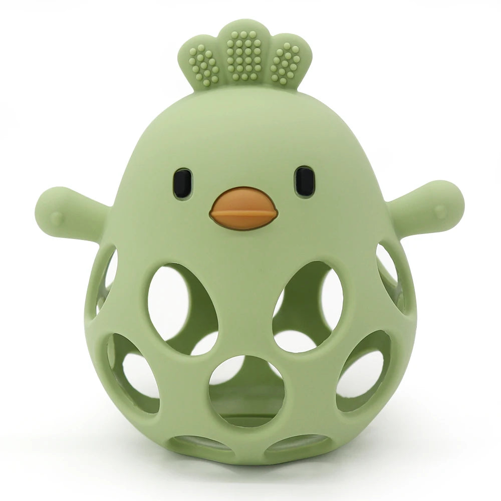 Chick-Shaped Silicone Baby Teether – Safe BPA-Free Chewing Toy for Teething Relief