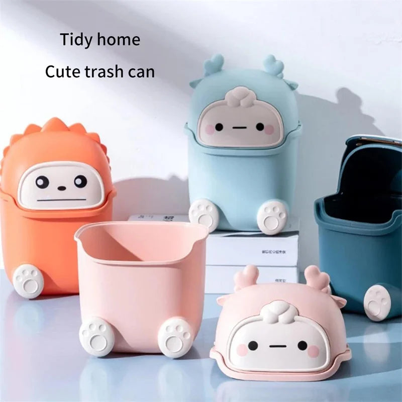Mini Trash Can – Cute Rubbish Bin for Home, Office, Baby & Kids Room