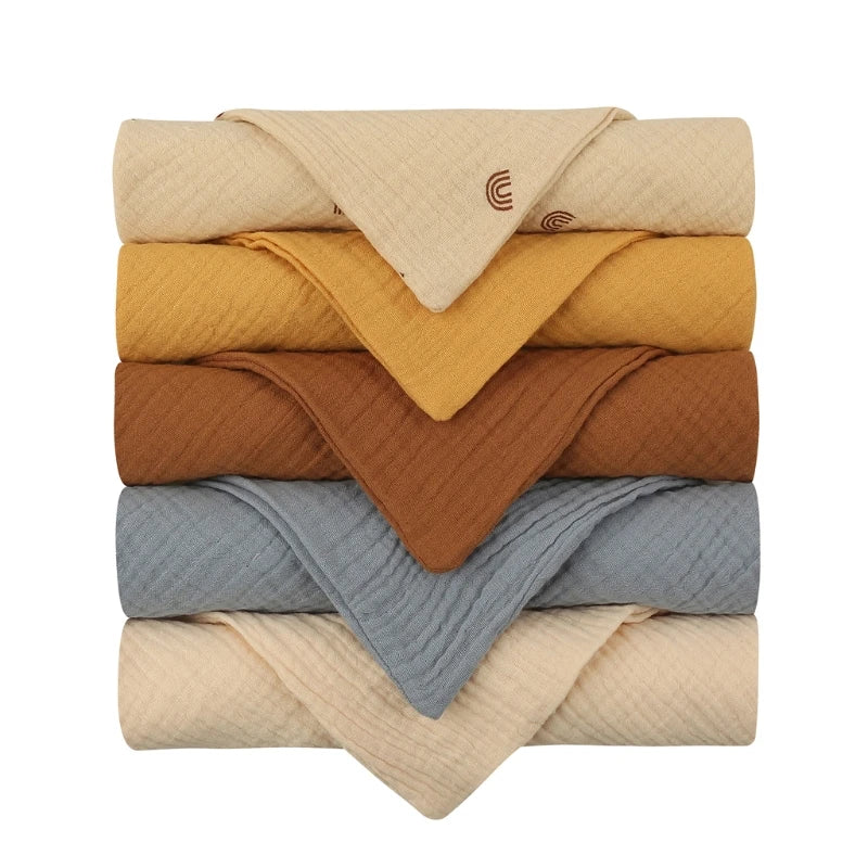 5PCS Soft Cotton Baby Washcloths Set – Absorbent Face Towels for Daily Baby Care