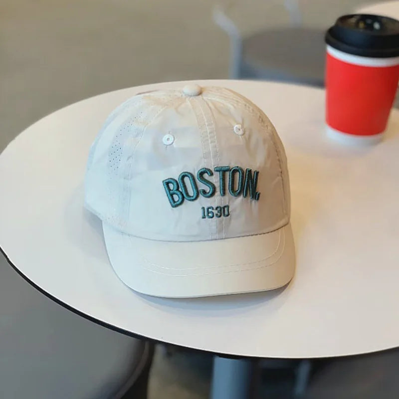 Embroidered Korean Baby Baseball Cap – Adjustable Cotton Summer Hat for 5M–3Y