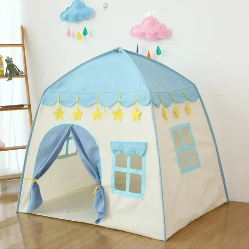 130CM Portable Princess Castle Tent – Folding Baby Playhouse for Girls, Pink Child Room Decor