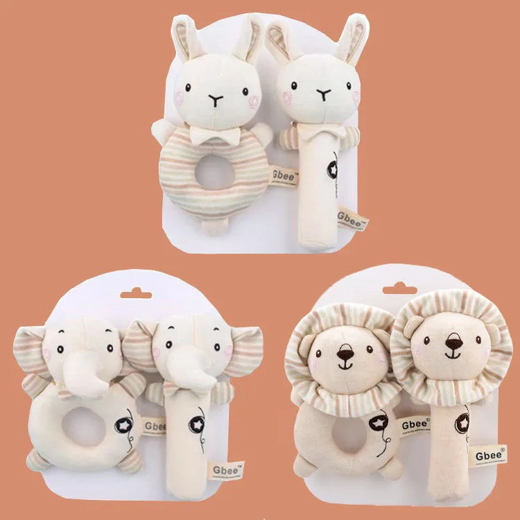 Organic Cotton Baby Hand Rattle – Soft Soothing Toy for Infant Sensory Development