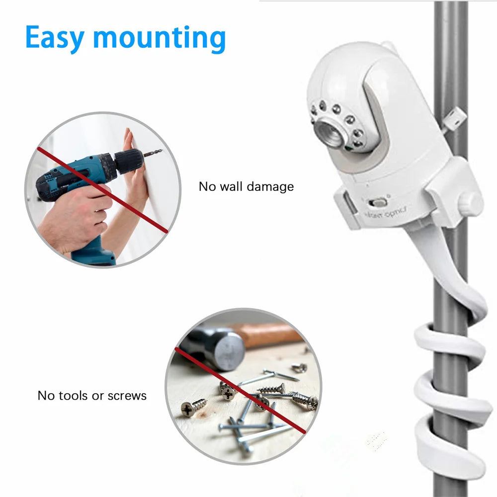 Universal Flexible Baby Monitor Holder – Adjustable 1/4” Clip Mount for Camera & Crib Use