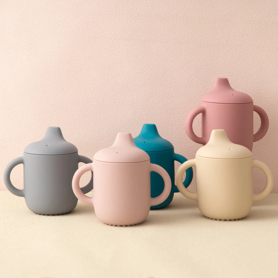 2-in-1 Silicone Baby Cup – Straw & Snack Cup with Handles for Easy Feeding