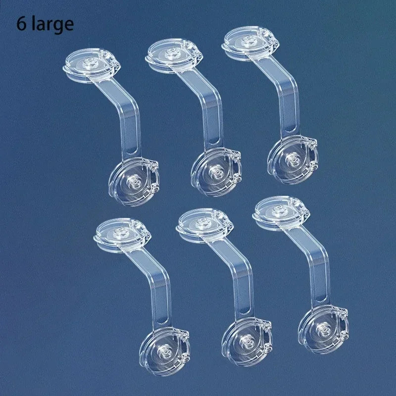 4/6pcs Baby Safety Drawer Locks – Anti-Pinch Cabinet & Fridge Lock Buckles