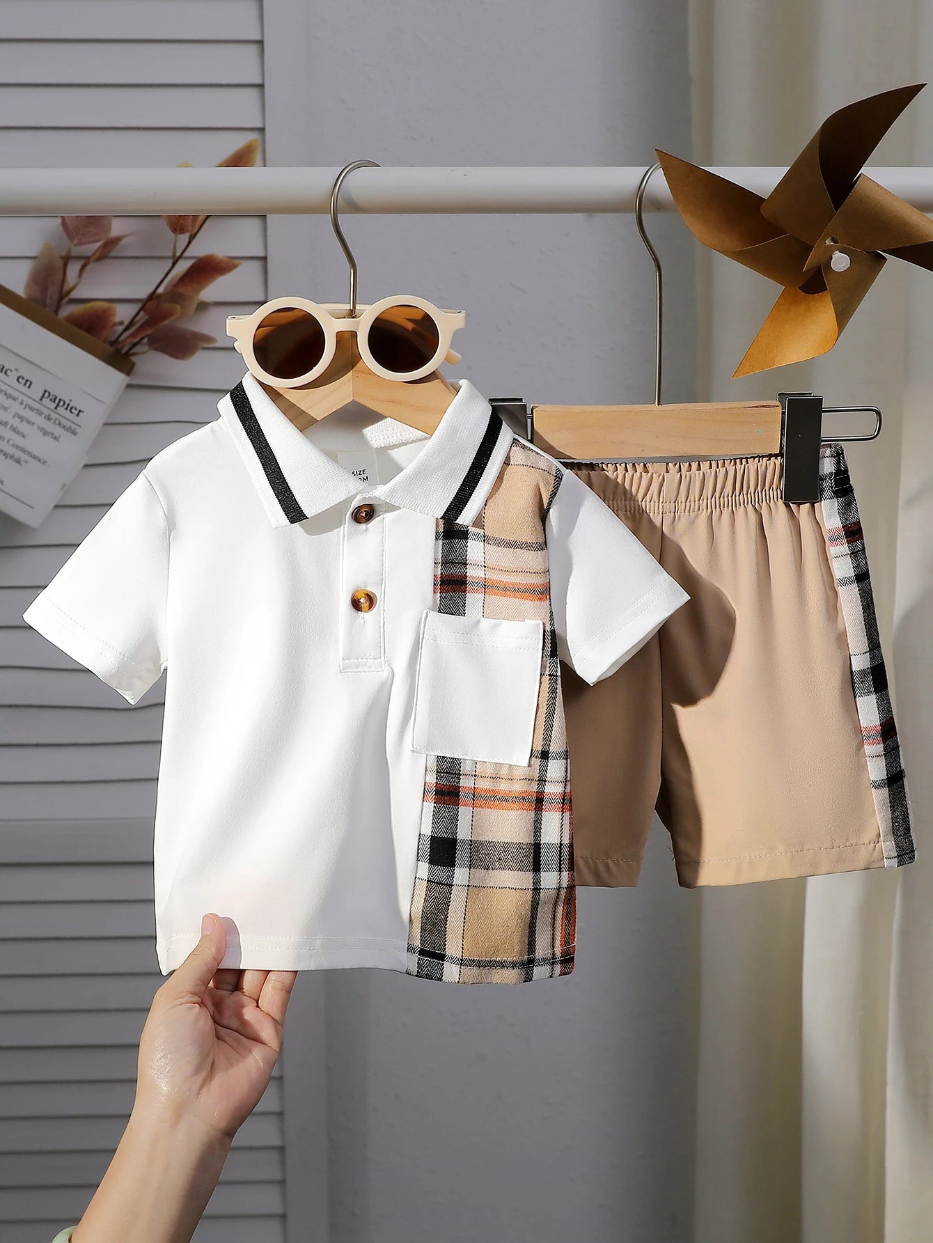Infant Summer Color Block T-Shirt and Shorts Set – 2PC Casual Fashion for Baby Boys