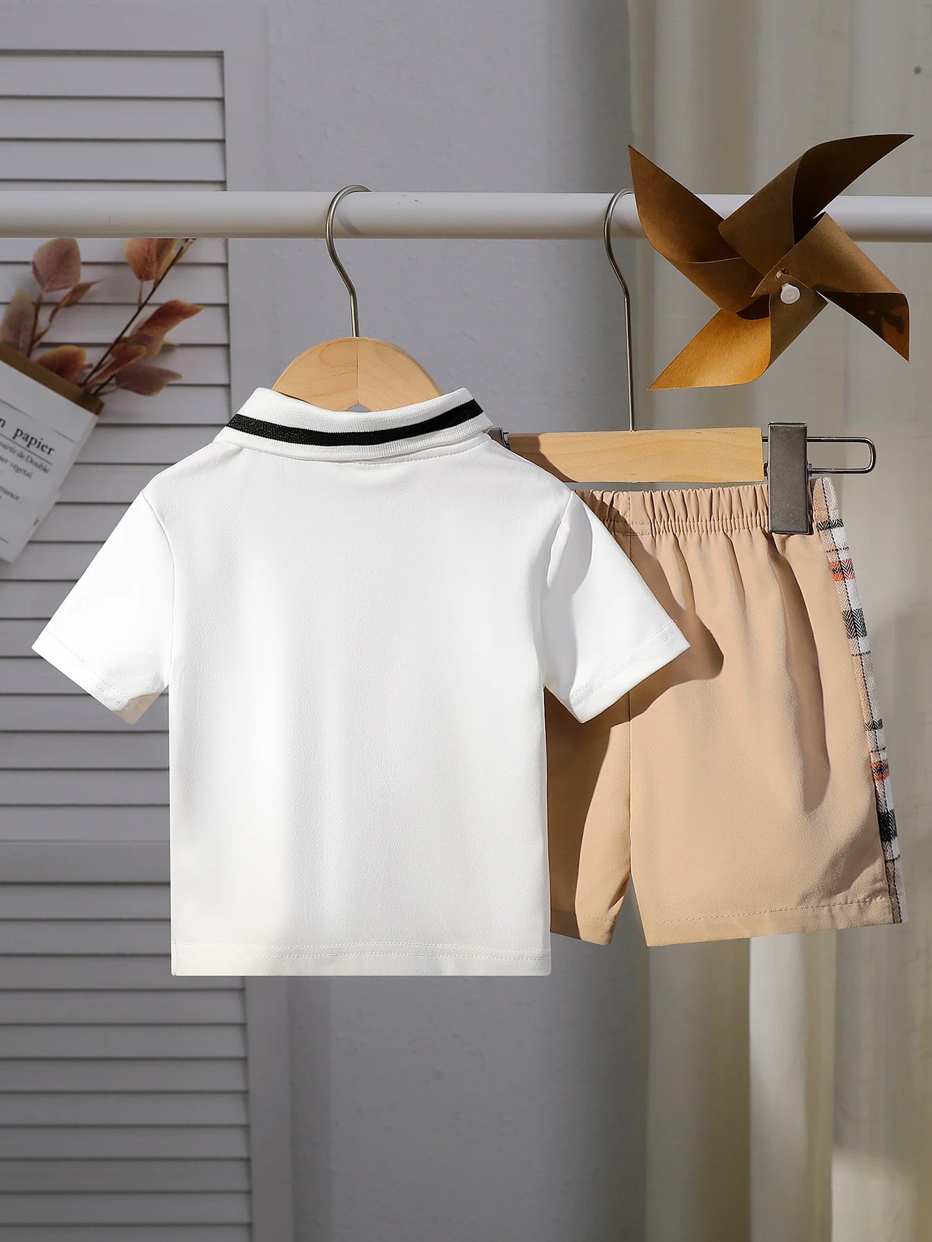Infant Summer Color Block T-Shirt and Shorts Set – 2PC Casual Fashion for Baby Boys