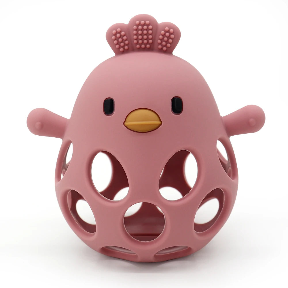 Chick-Shaped Silicone Baby Teether – Safe BPA-Free Chewing Toy for Teething Relief