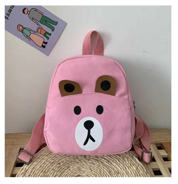 3D Cartoon Little Bear Plush Kids Backpack – Cute Mini School Bag for Toddlers