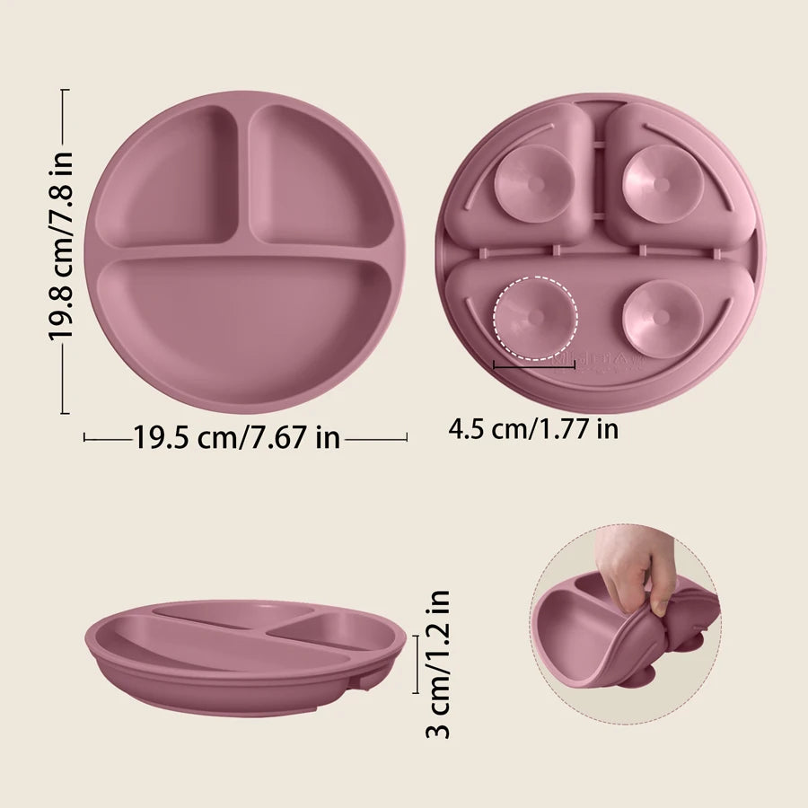 Silicone Suction Plate for Babies – BPA Free Toddler Feeding Tableware
