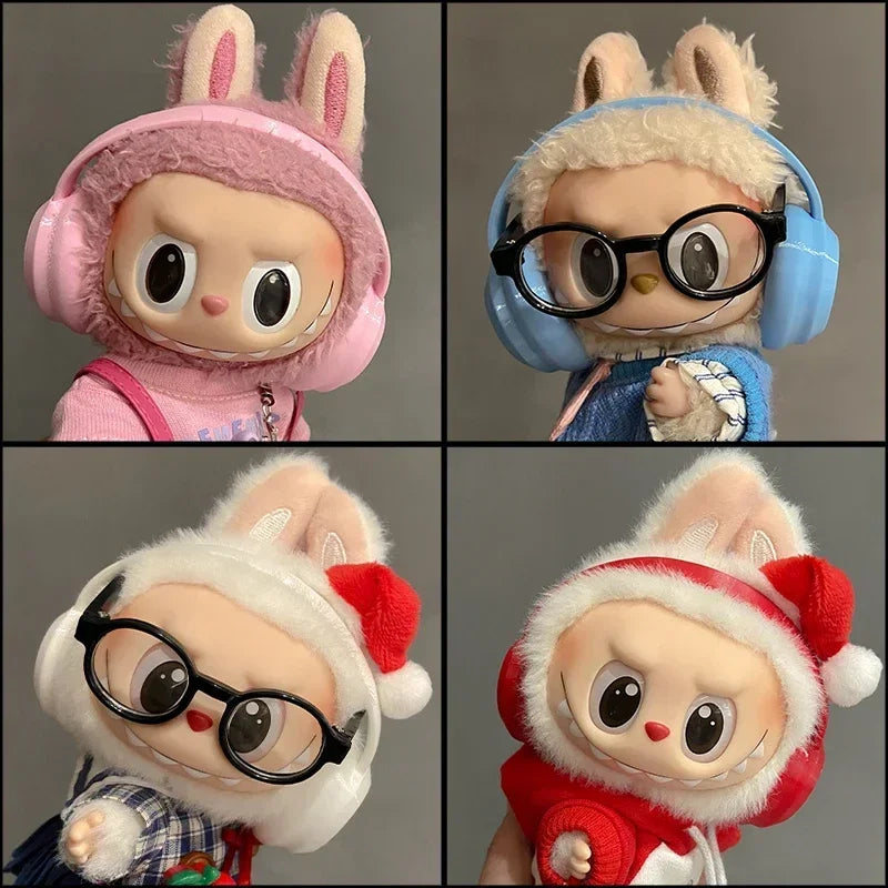17cm Labubu Macaron Earphone Accessory – Fashion Doll Earphones for 10cm–17cm Plush Figures
