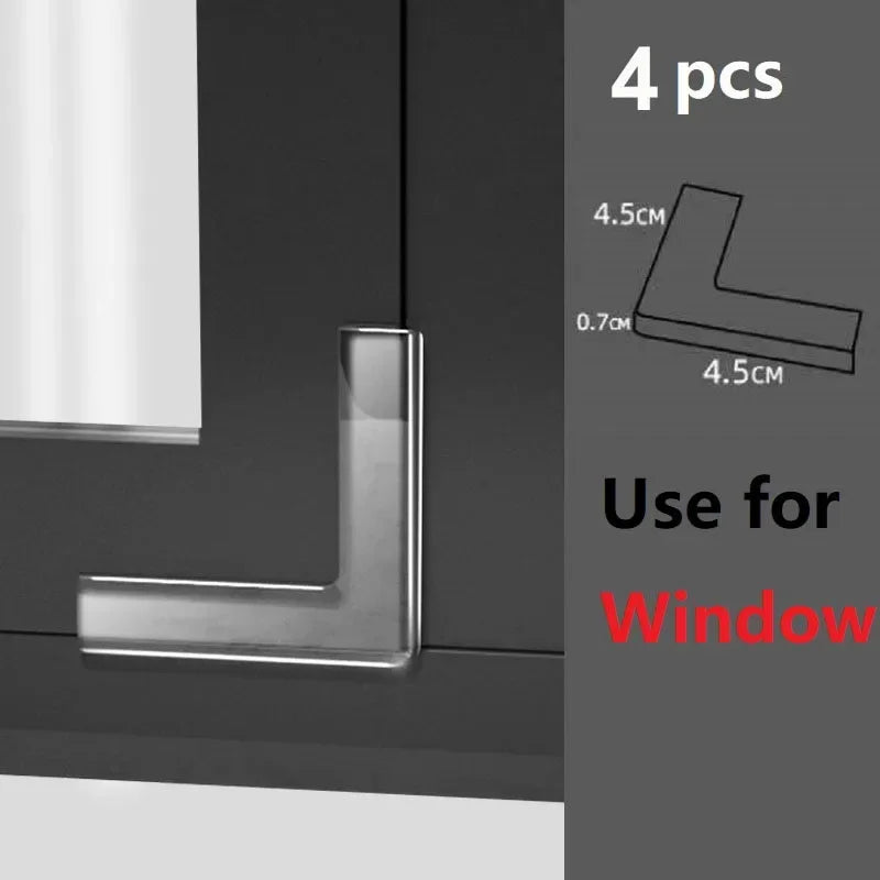 Silicone Corner Protectors – Soft Transparent Guards for Baby Safety (4/10pcs)