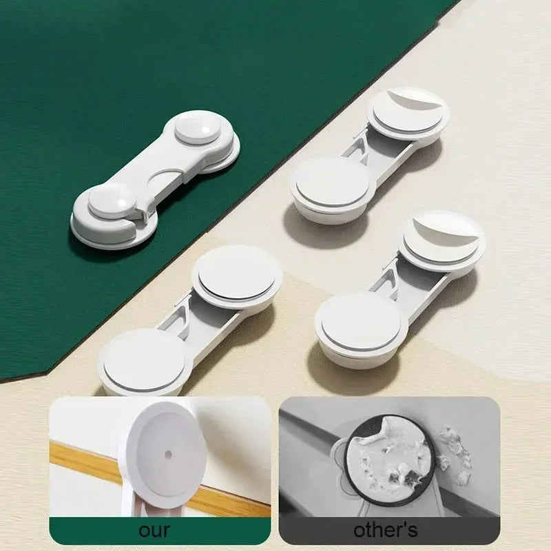 4/6pcs Baby Safety Drawer Locks – Anti-Pinch Cabinet & Fridge Lock Buckles