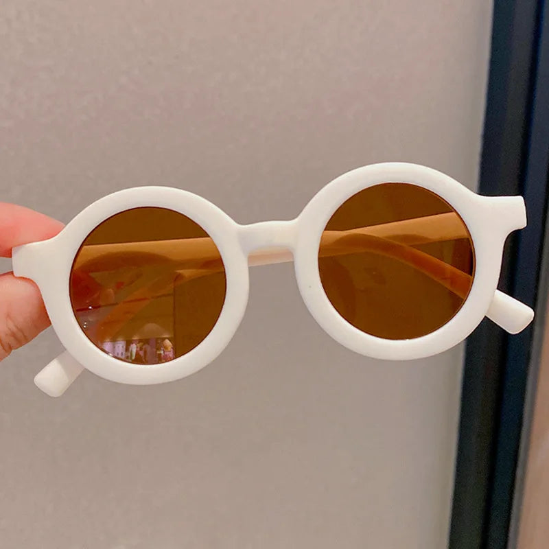 Children's Retro Round Sunglasses – UV Protection Summer Eyewear for Boys & Girls