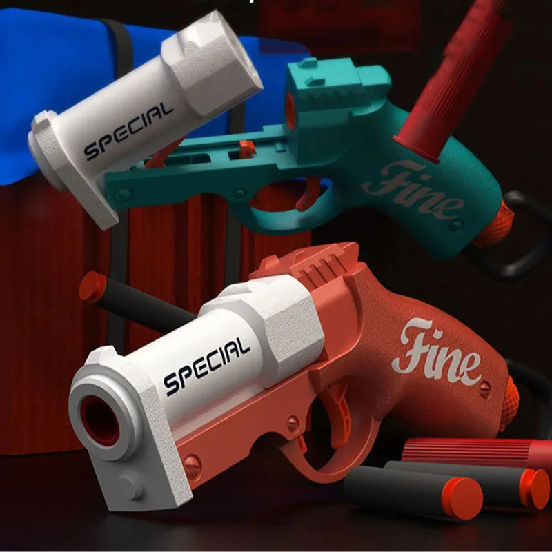 Mini S686 Soft Bullet Blaster – Shell-Ejecting Toy Gun for Outdoor Foam Battles