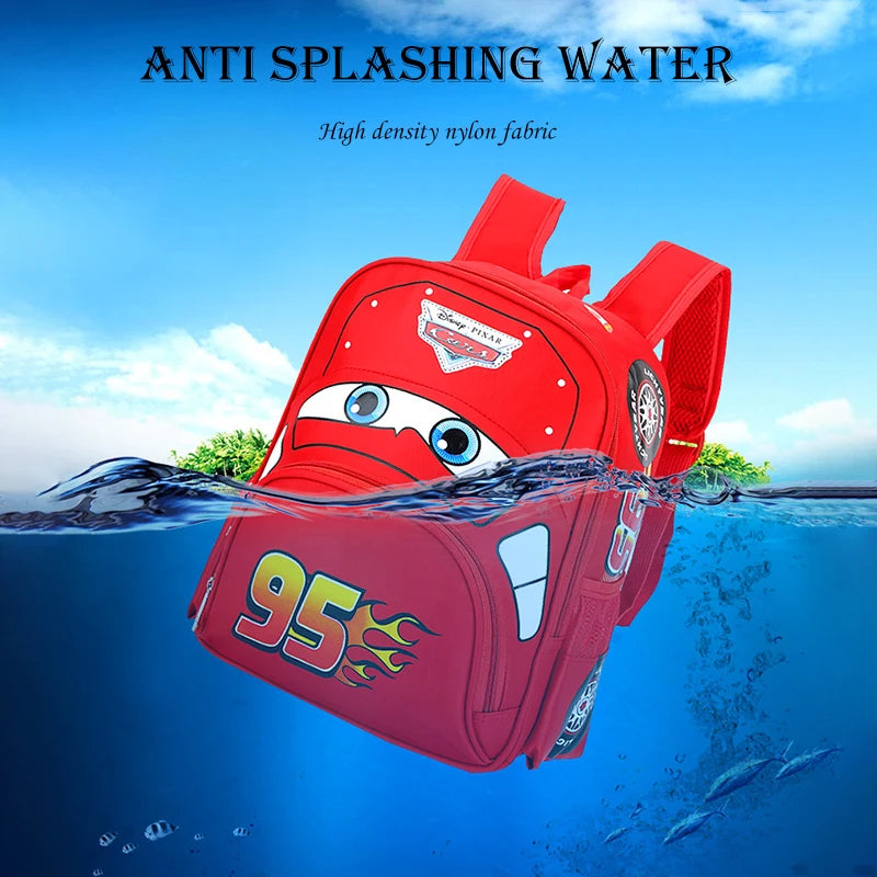 Cars-Themed Waterproof Lightweight Backpack – Kids’ Softback School Bag